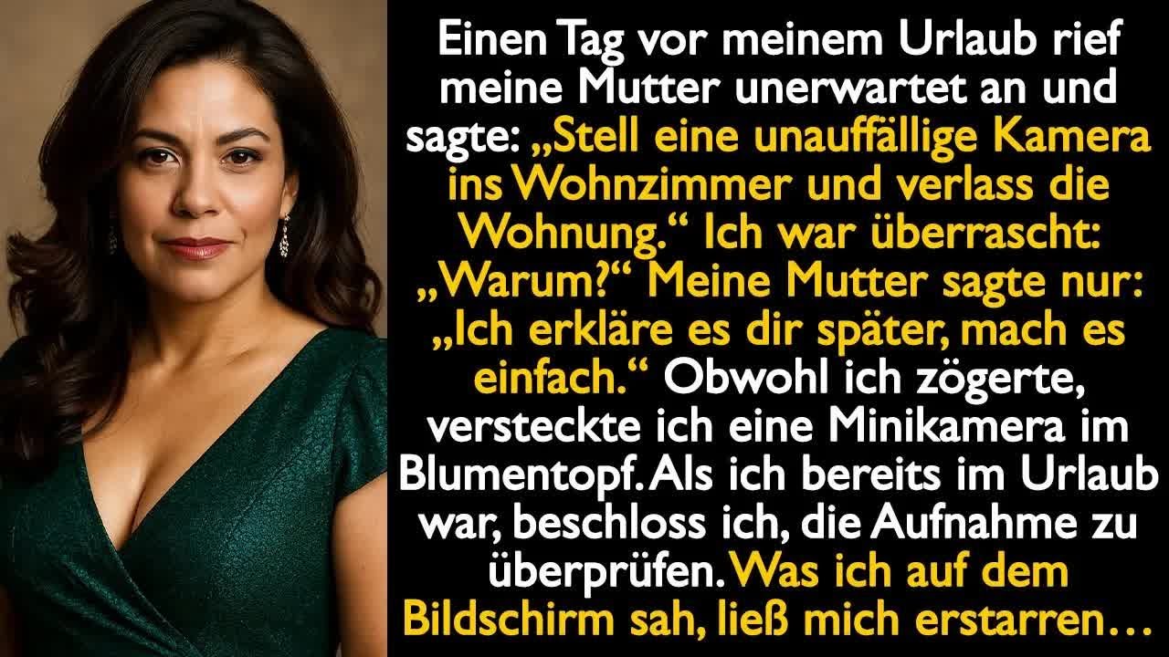 ch versteckte eine Minikamera im Blumentopf  Als ich bereits im Urlaub war, beschloss ich