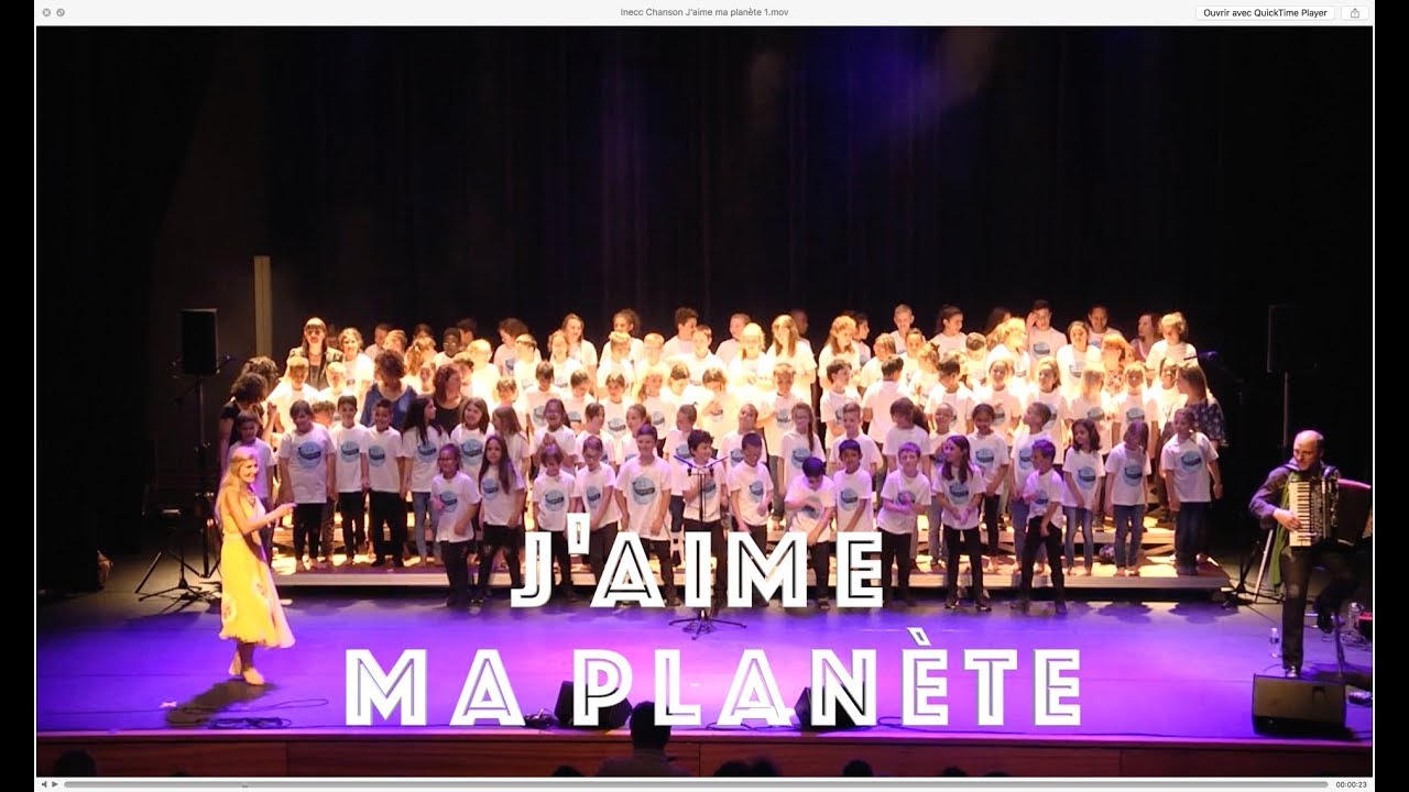 Chanson J'aime ma planète avec les enfants de Moselle