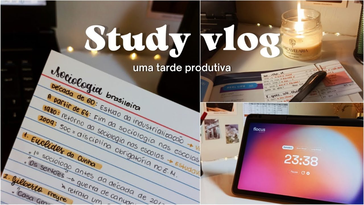 STUDY VLOG: UMA TARDE PRODUTIVA / estudos, motiva&ccedil;&atilde;o, produtividade, anota&ccedil;&otilde;es...