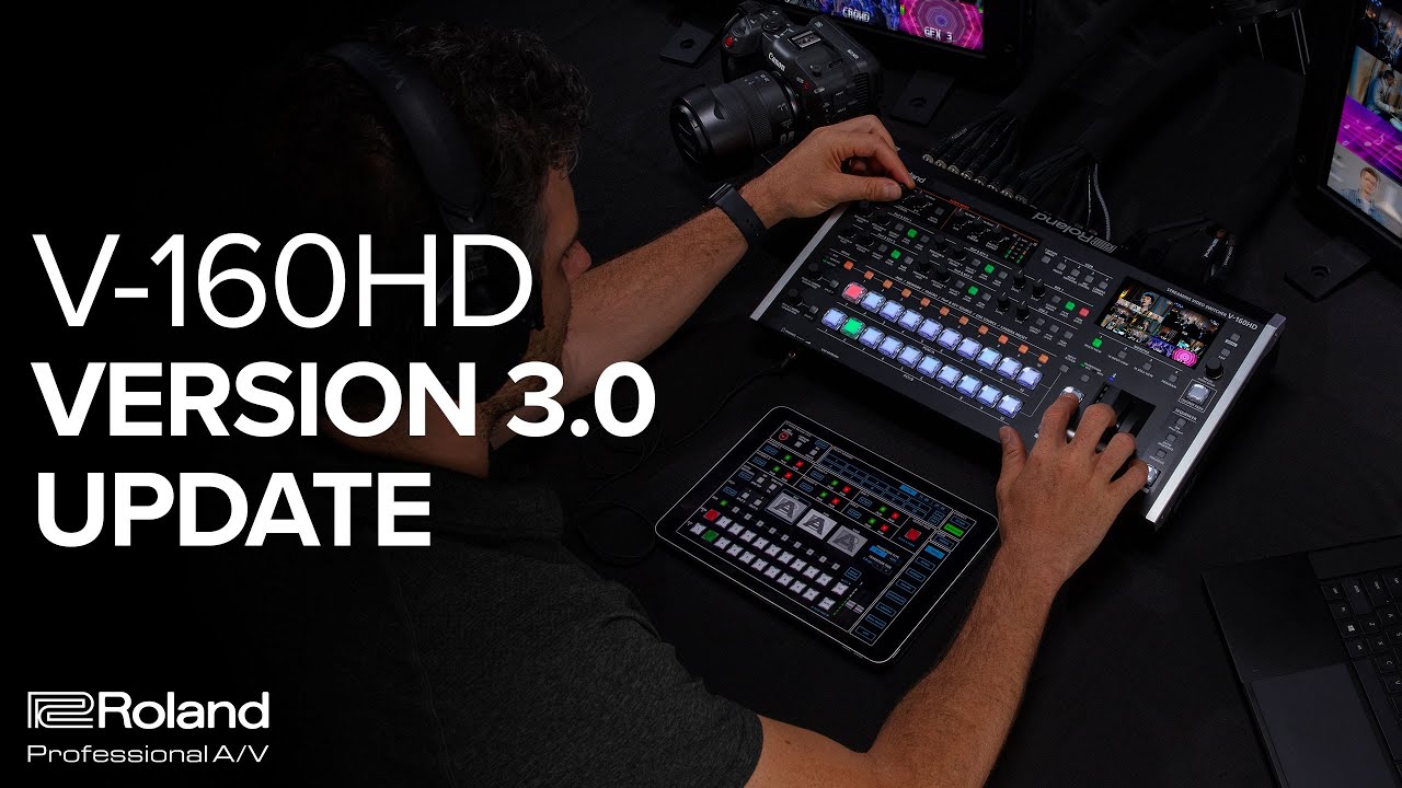 Обновление версии 3 для потокового видеомикшера Roland V-160HD