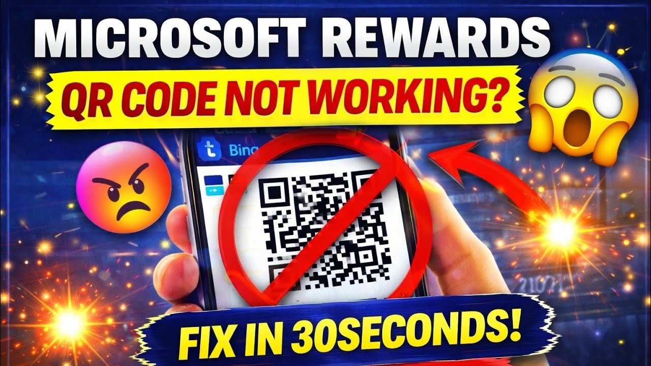 Microsoft Rewards QR Code Not Scanning? 😱 Easy Fix | Redeem Card Solution 2026