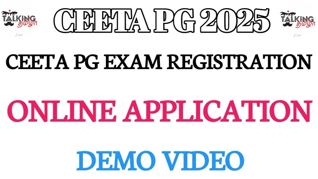 CEETA PG 2025 || CEETA PG EXAM REGISTRATION || DEMO VIDEO || ME MTECH MARCH MPLAN || @talkingtamila