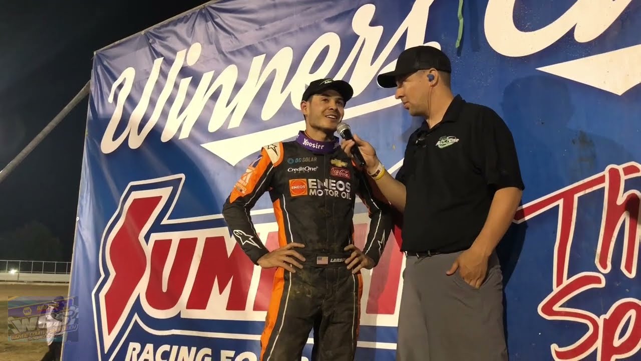 Kyle Larson in Victory Lane for All Star Sprint Speedweek Memory Lane