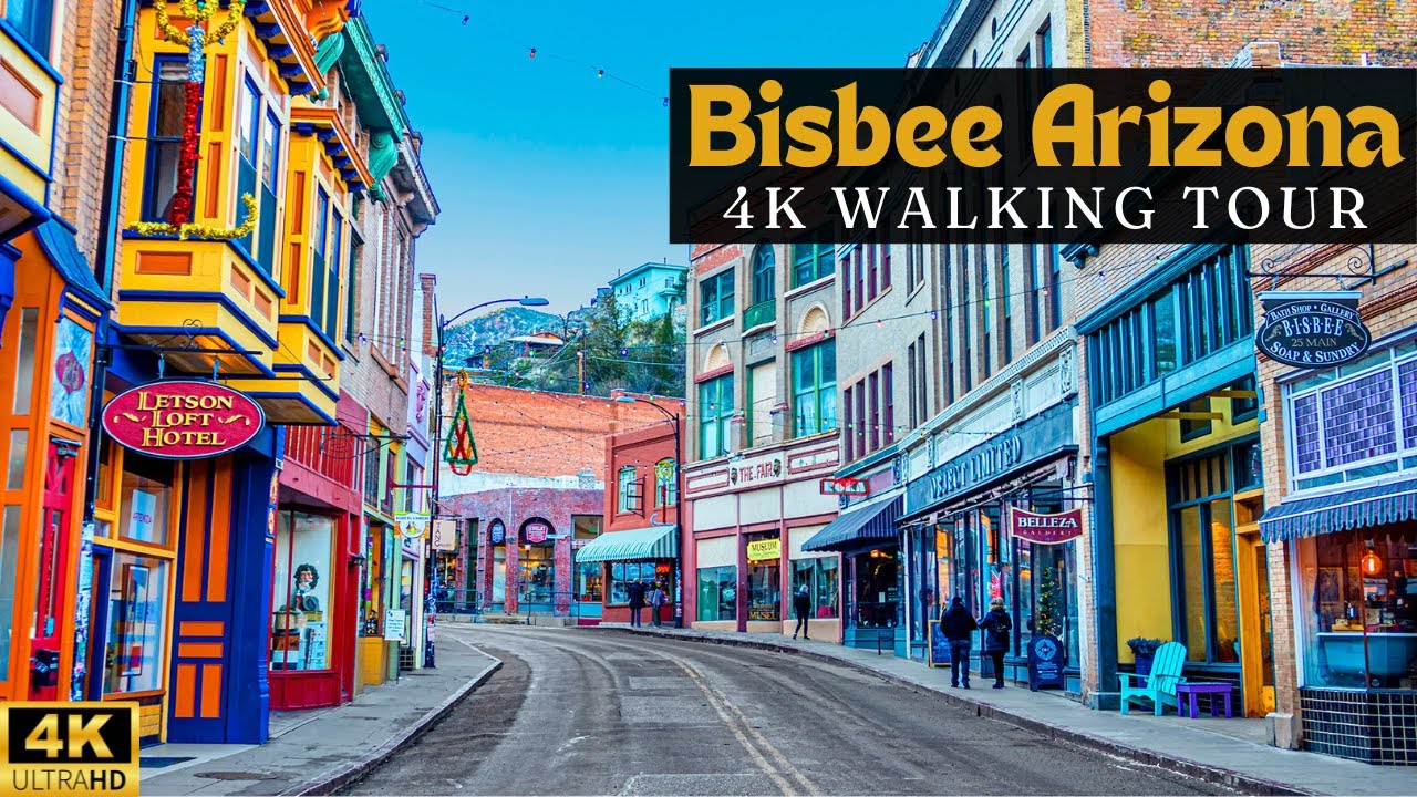 Downtown Bisbee, Arizona Walking Tour in 4K Plus The 1000 Step Staircase!