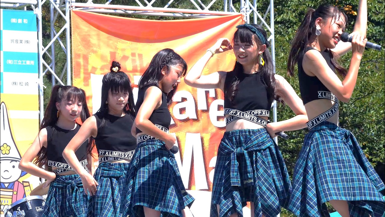 【ダンス】【ご当地アイドル】IM Zip(アイムジップ) 「SING A SONG」(オリジナル曲) 高岡城下町フェスタ2019 横撮り しもて固定カメラ ズームイン 2019年9月8日