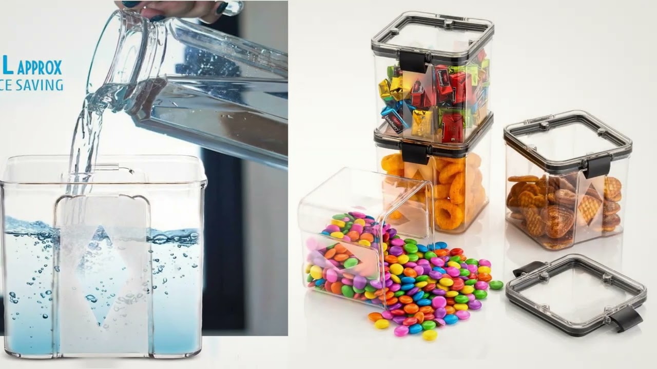 Airtight Storage Containers | BPA Free Food Storage | 4 Pcs Kitchen Organizer | Must-Have 2025