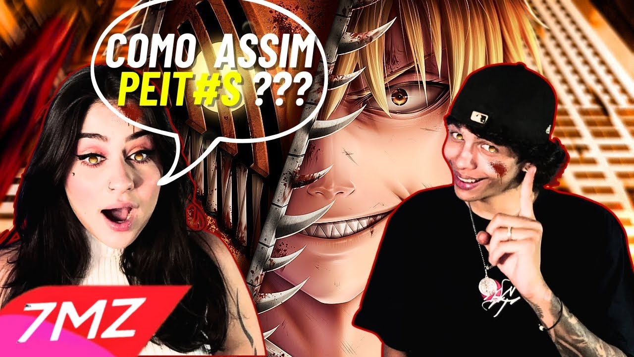 Rap do Denji (Chainsaw Man) - O MALDITO DEMÔNIO DA MOTOSSERRA | 7MZ |NERD HITS - REACT VT e LELE