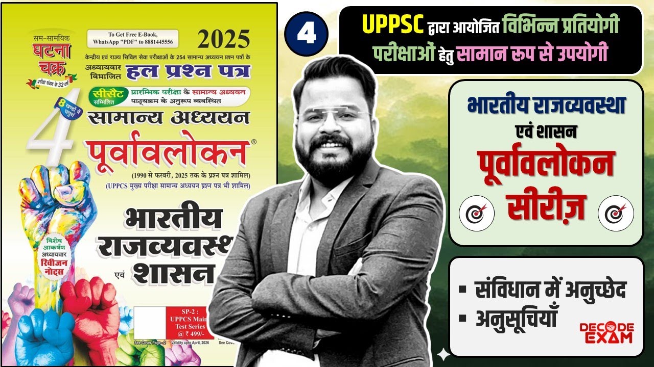 संविधान के प्रमुख अनुच्छेद Indian Polity(भारतीय राजव्यवस्था) PYQ घटनाचक्र पूर्वावलोकन सीरीज़ Class -4