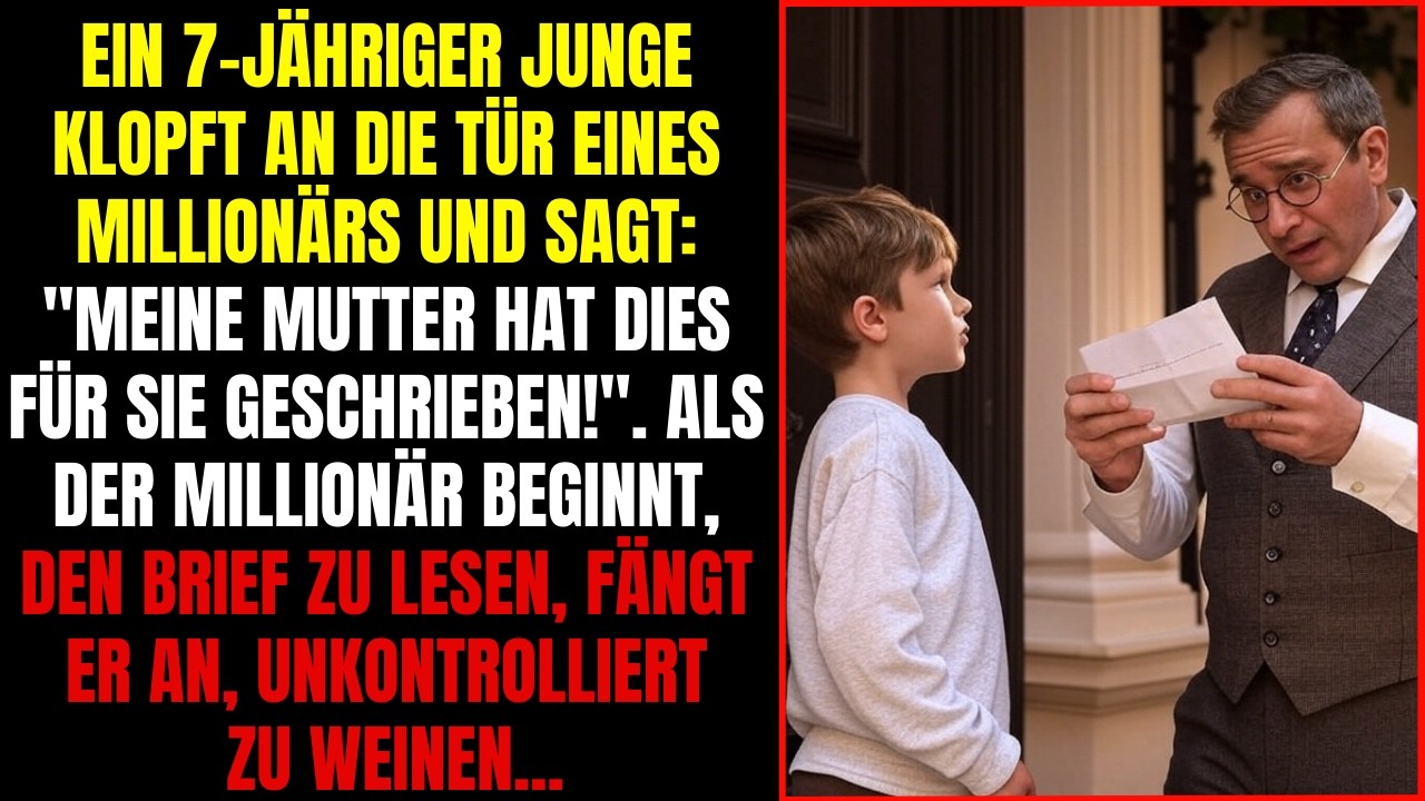 JUNGE GIBT BRIEF AN KINDERLOSEN MILLIONÄR UND SAGT: MAMA SCHRIEB DAS FÜR SIE….
