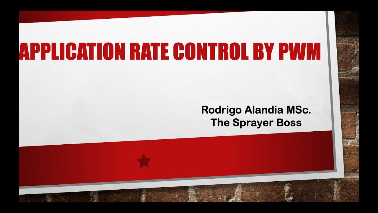 [ENGLISH] Application Rate Control by PWM system - Sprayers