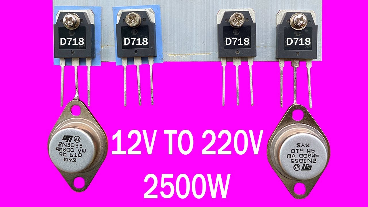 inverter 12v to 220 2500w, D718 - 2N3055  Creative prodigy #155