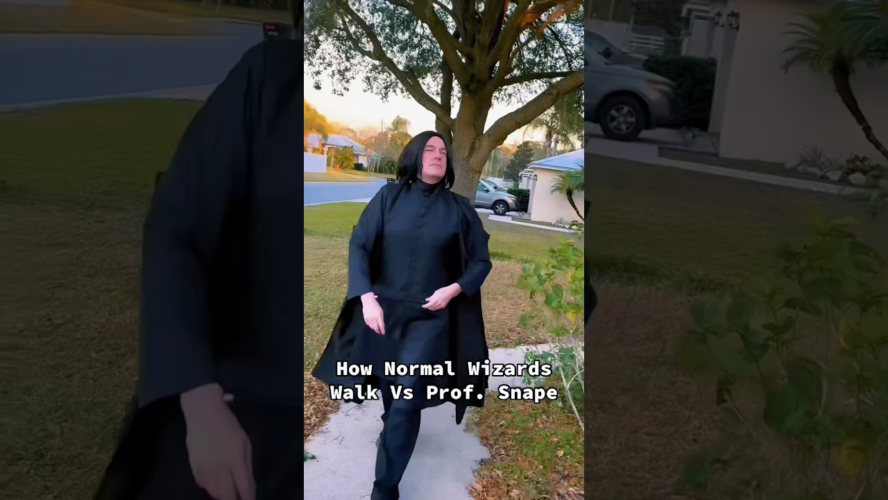 Normal Wizards Walk vs Professor Snape ✨ #wizard #funnyvideo #lol #harrypotter #slytherin #relatable