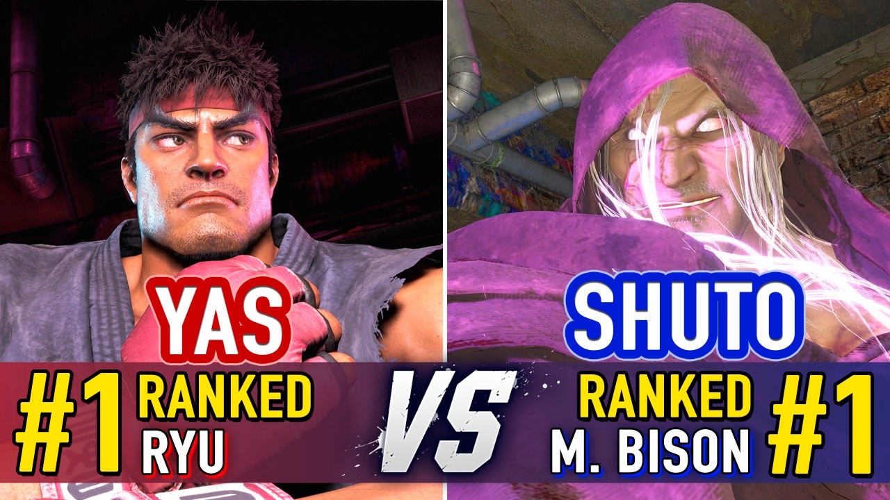 SF6 🤜 YAS (#1 Ranked Ryu) vs SHUTO (#1 Ranked M.Bison) 🤛 SF6 High Level Gameplay