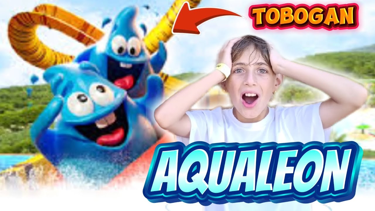 Este TOBOGÁN es INCREÍBLE  😱 en el PARQUE AQUATICO AQUALEON 🦁