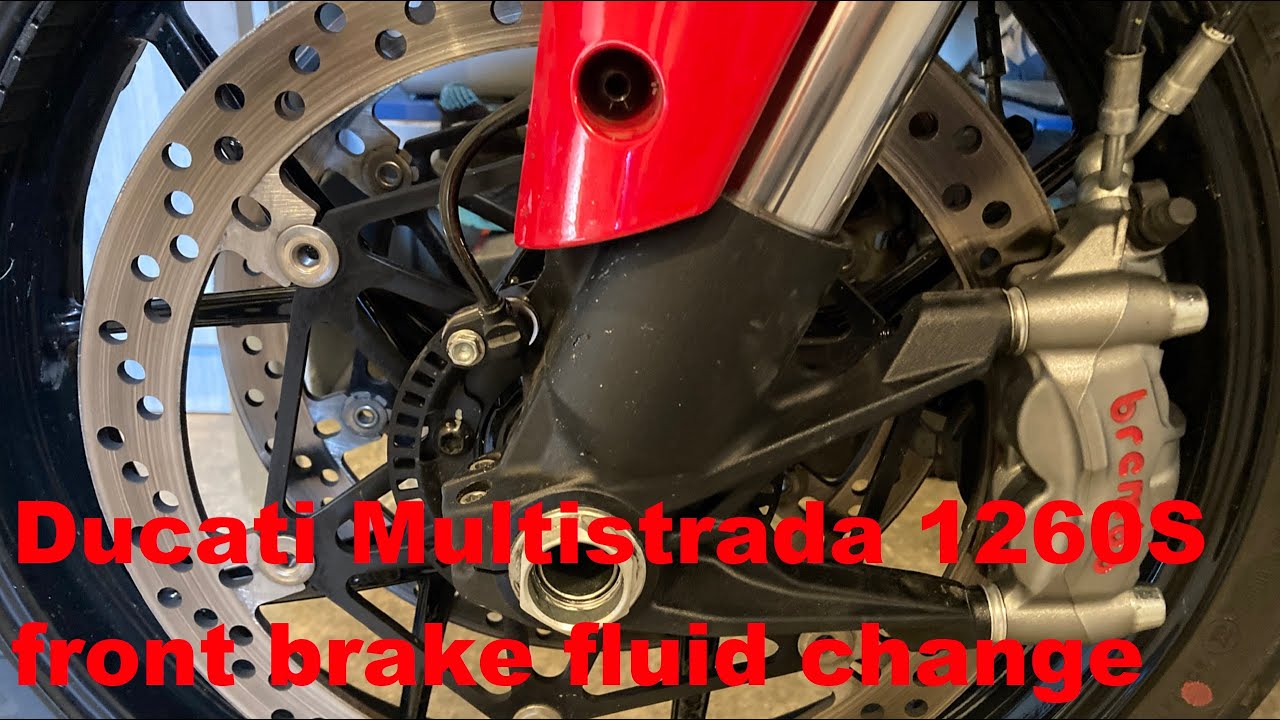 Ducati Multistrada 1260S front brake fluid change and some notes