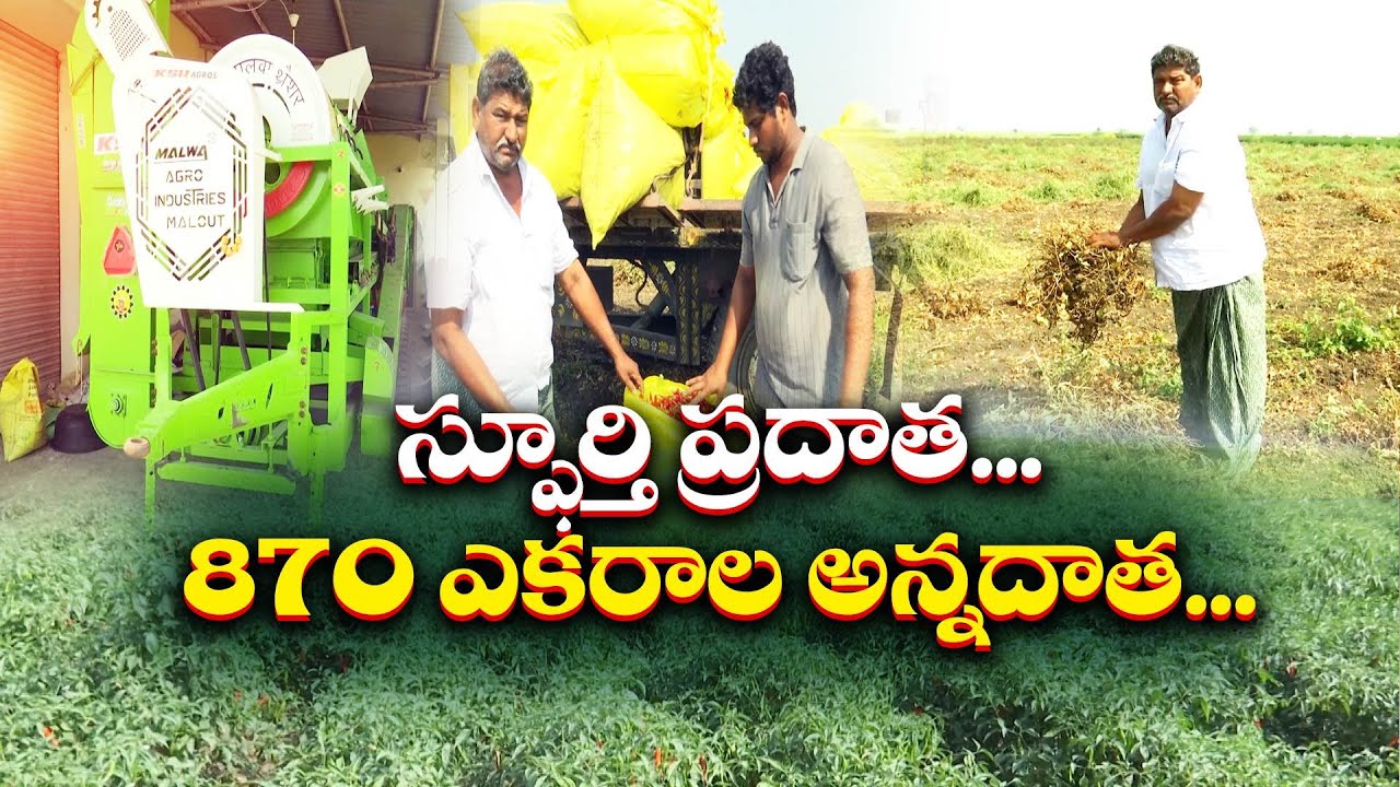 ఆదర్శ రైతు - 870 ఎకరాల్లో ఆధునిక సాగు | Special Story on Ideal Farmer at Tadikonda