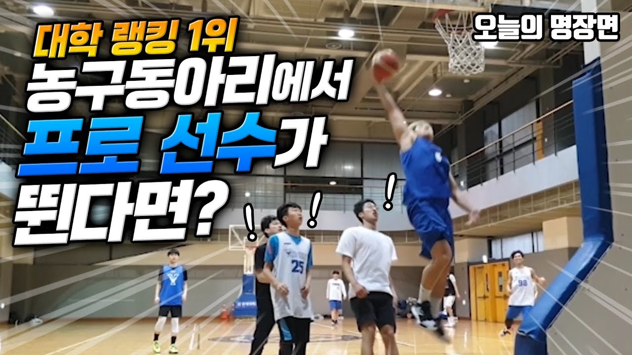 프로 농구선수의 돌파를 일반인이 막을 수 있을까?? [HL+덩크]