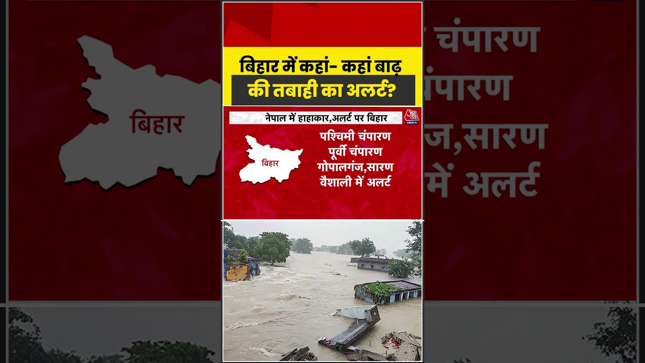BIhar Flood Alert | बिहार में कहां -कहां बाढ़ की तबाही का अलर्ट? | Nepal Flash Flood #Shorts