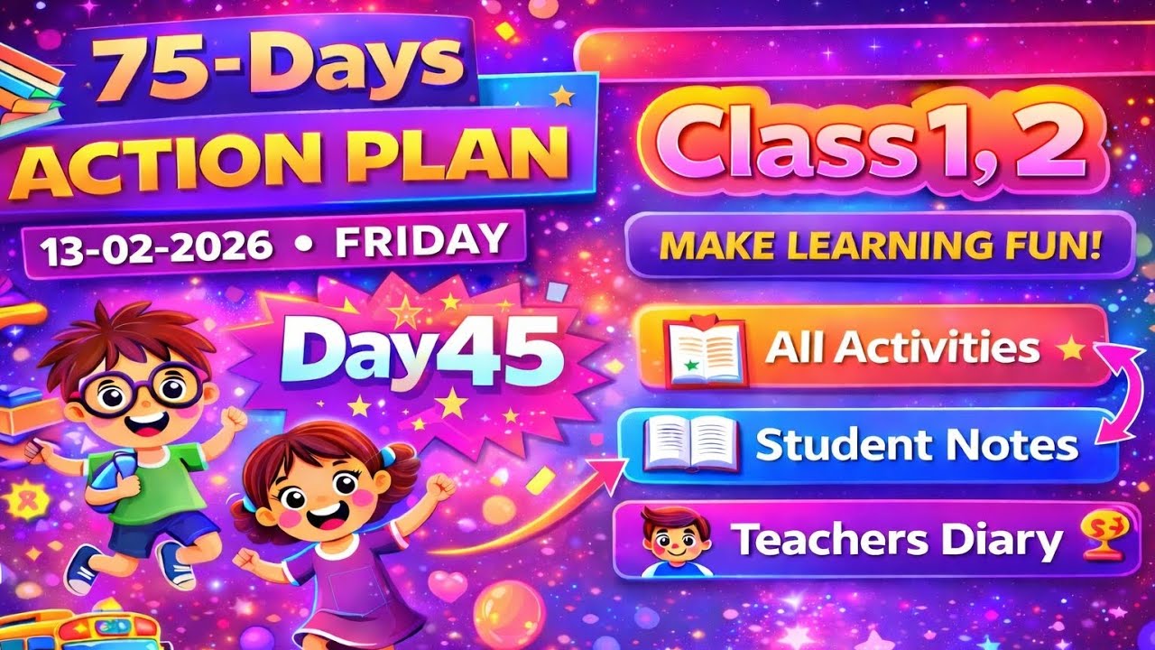 GFLN DAY 45 || CLASS 1,2 || ALL ACTIVITIES STUDENT NOTES TEACHERS DIARY