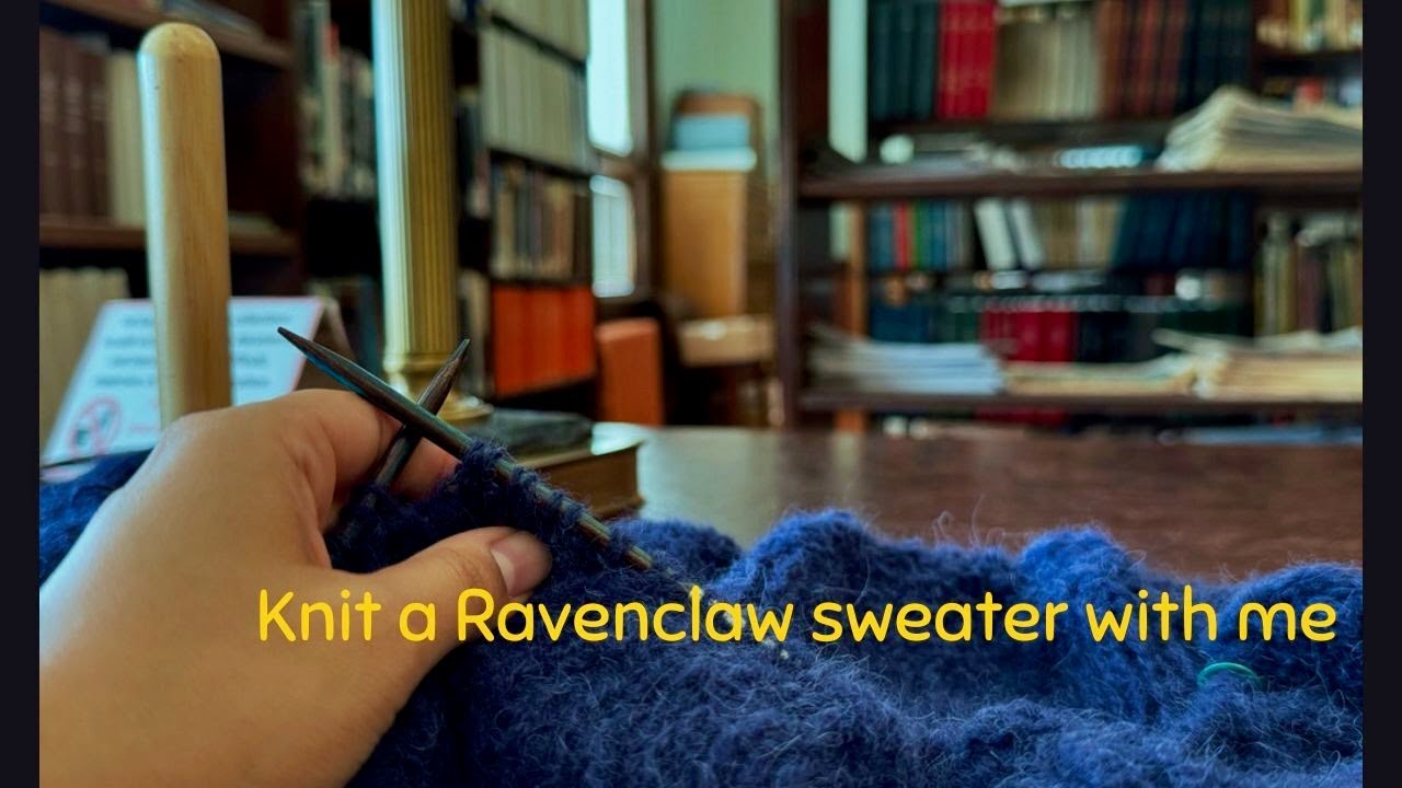 knitting in NYC, historic libraries, autumn Ravenclaw vibes | Cozy knitting vlog