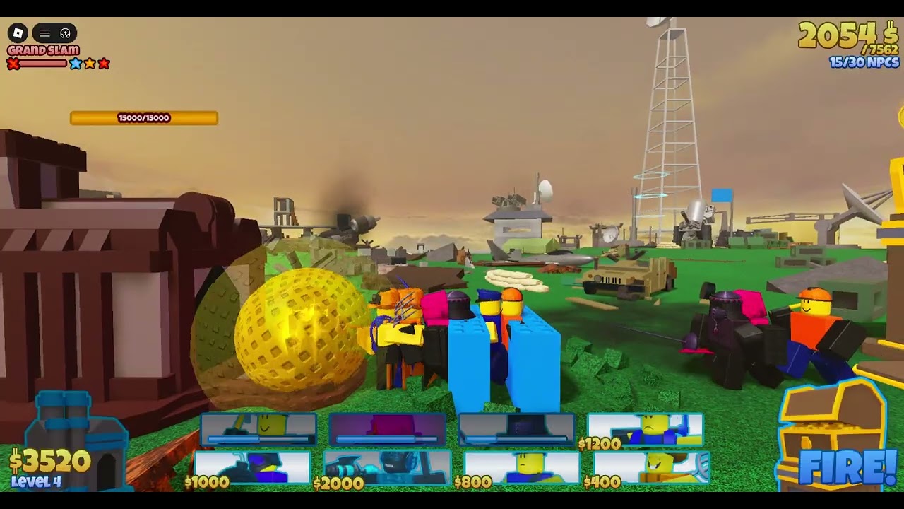 Roblox The Battle Bricks tumore mode Uncooked Business stage 6 (3 star)