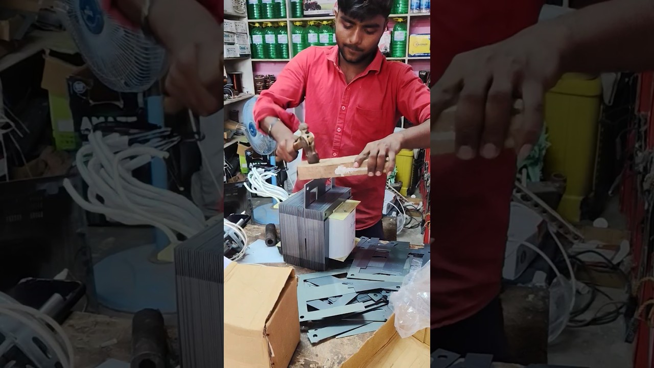 10 kilowatt ⚒️🪛🧑&zwj;⚖️stabilizer #transformer ka #core banne# Wale Hain #manual #stabilizer