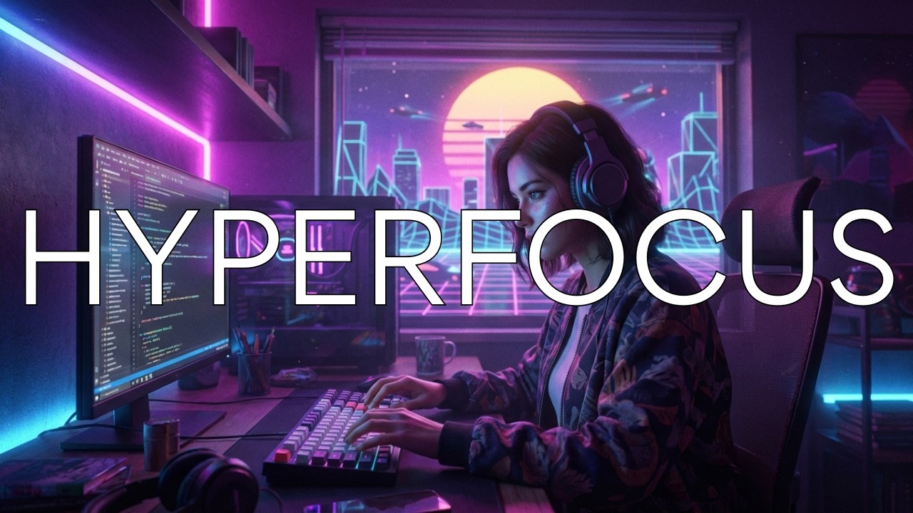 Night Drive to Productivity 🚗 Synthwave & Chiptune Mix for Work