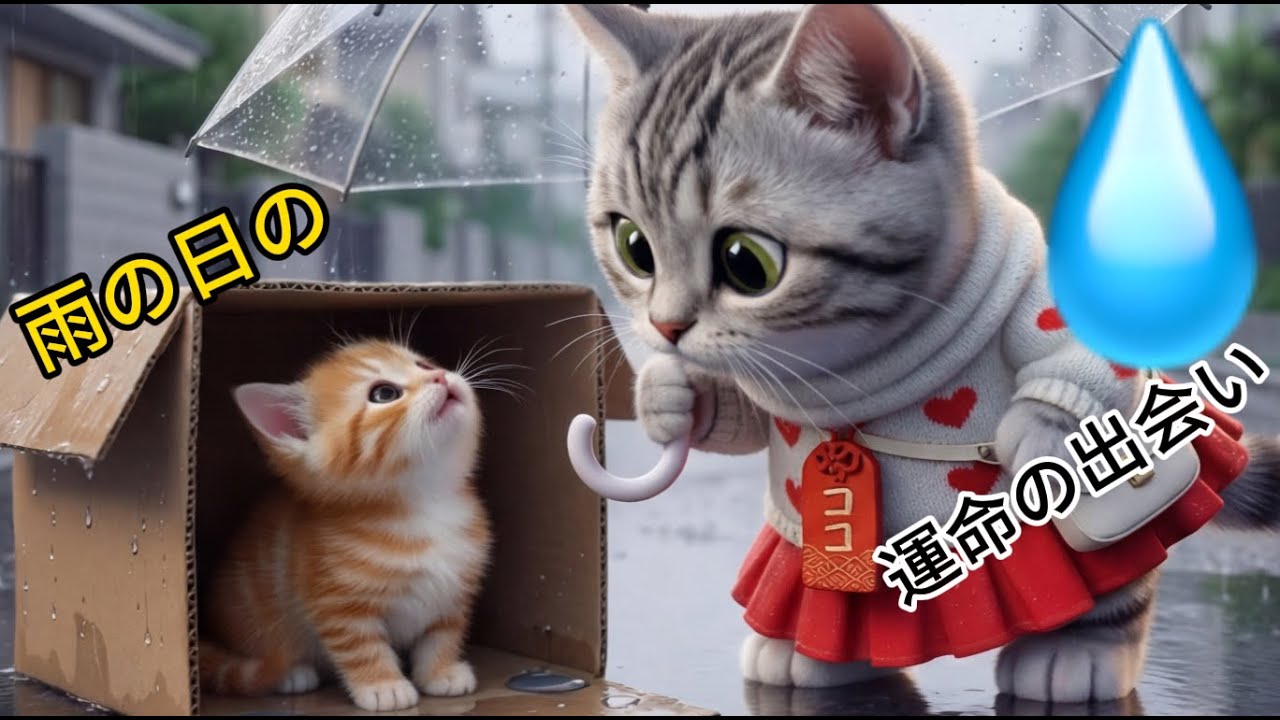 【総集編】雨の日に拾った小さな命。猫のココと新しい家族の心温まる物語 ☔️🐈（捨て猫保護 / リスの赤ちゃん / ほっこり日常）