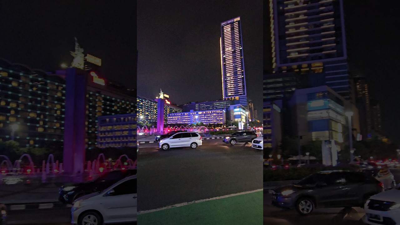 Malam Hari Di BUNDARAN HI JAKARTA 🌃🌃🌃 #bundaranhi