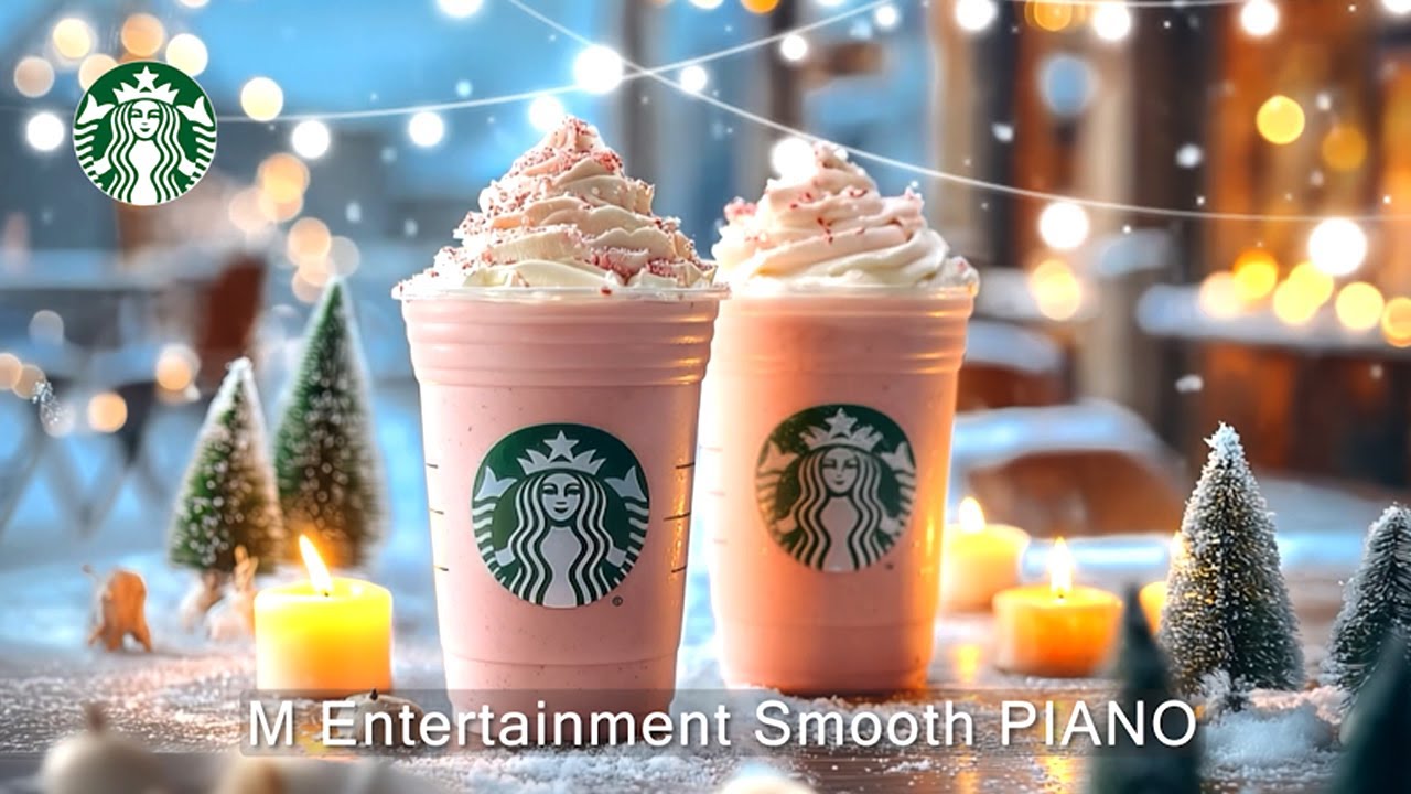 ❄️ Cozy Winter Starbucks Ambience with Christmas Lights and Relaxing Piano Classics for Focus ✨