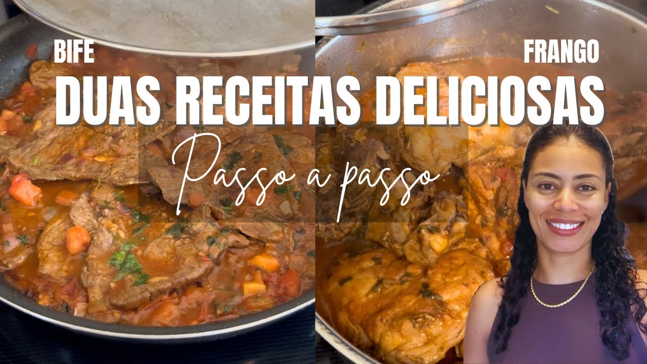 DUAS RECEITAS MUITO FÁCEIS PARA O DIA-A-DIA | BIFE DE CALDO | FRANGO ENSOPADO