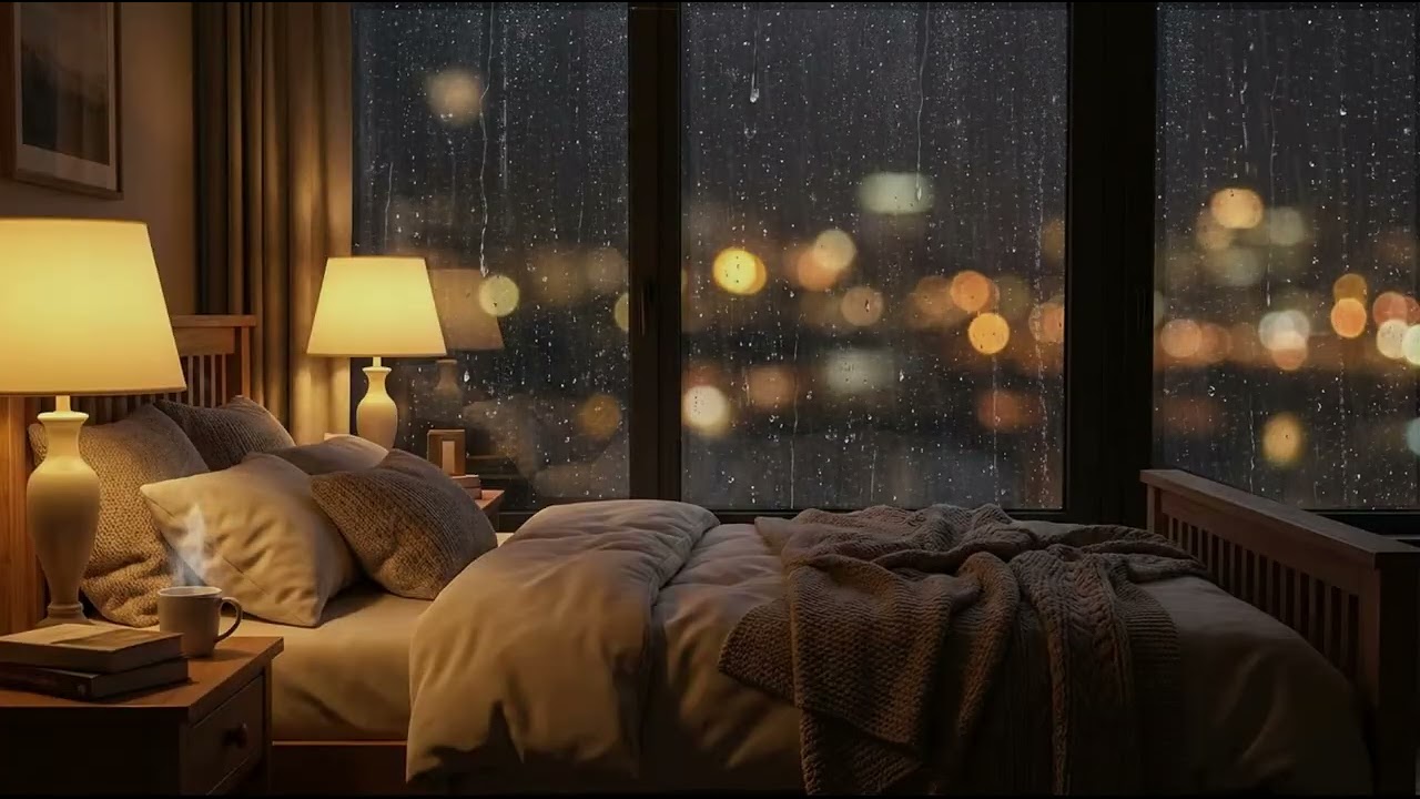 Fall Asleep Fast Tonight 🌧️ Cozy Window Rain & Soft Thunder for Deep Relaxation