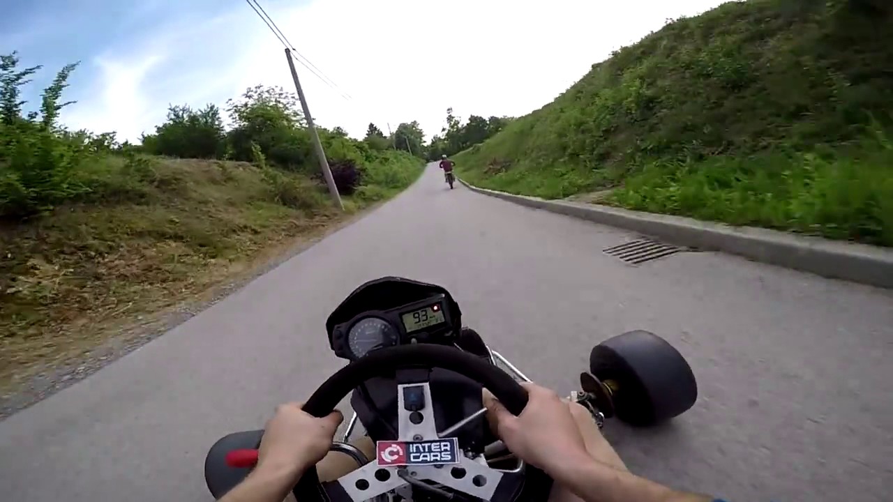 Gokart Suzuki GSX-R750 (K4) z napędem (150 KM) &ndash; jazda pr&oacute;bna z prędkością 200 km/h
