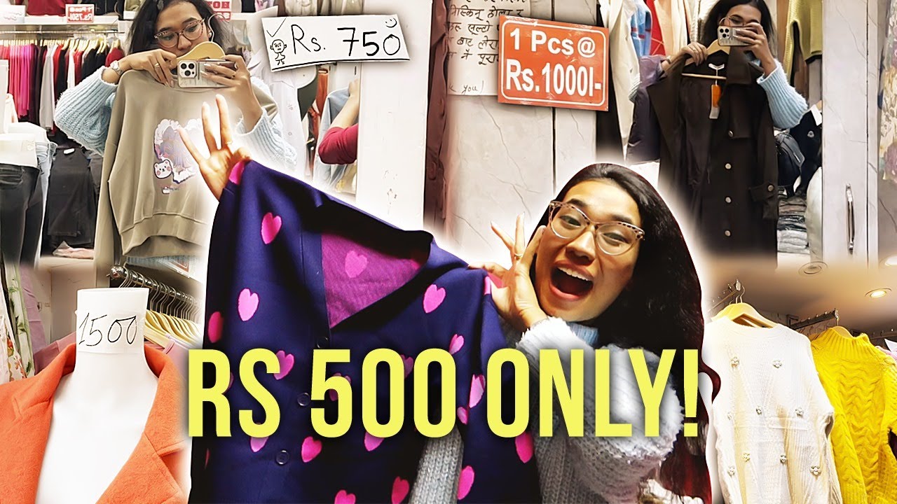 500 RS. SHOPS IN NEWROAD TOUR | TRY ON HAUL | BUDGET SHOPPING FOR WINTERS