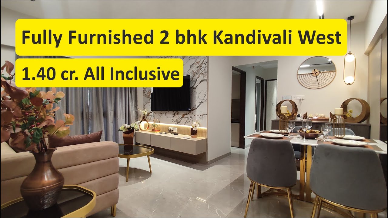 2 bhk flat in Kandivali West I 2 bhk flat under 1.40 cr. I Flat in Mumbai I Furnished flat for sale