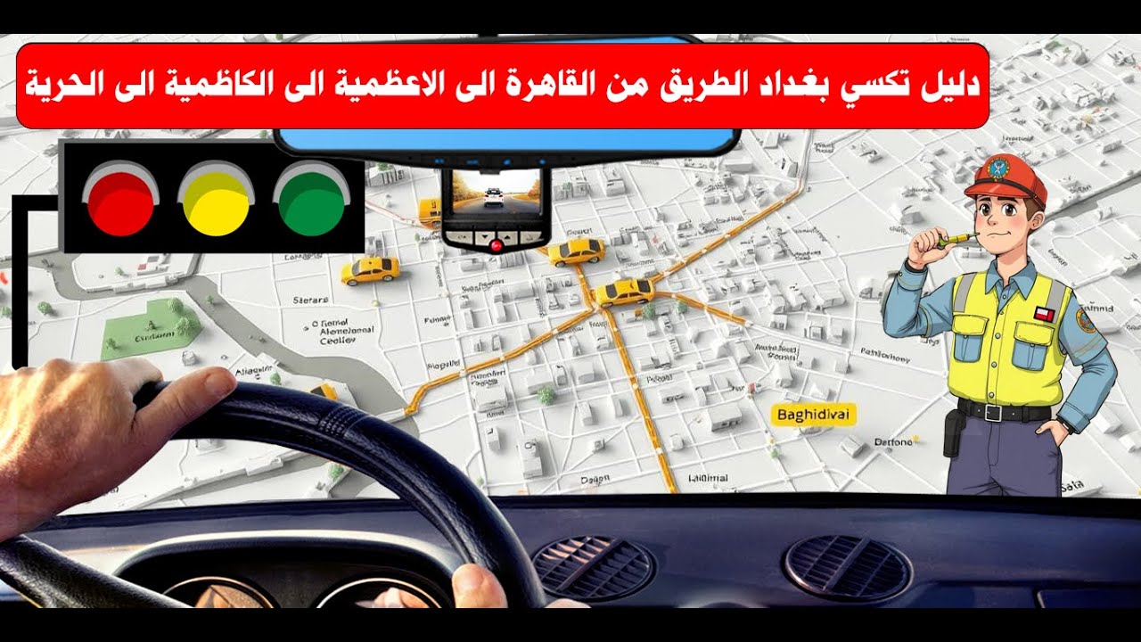 دليل تكسي بغداد الطريق من القاهرة الى الاعظمية الى الكاظمية الى الحرية
