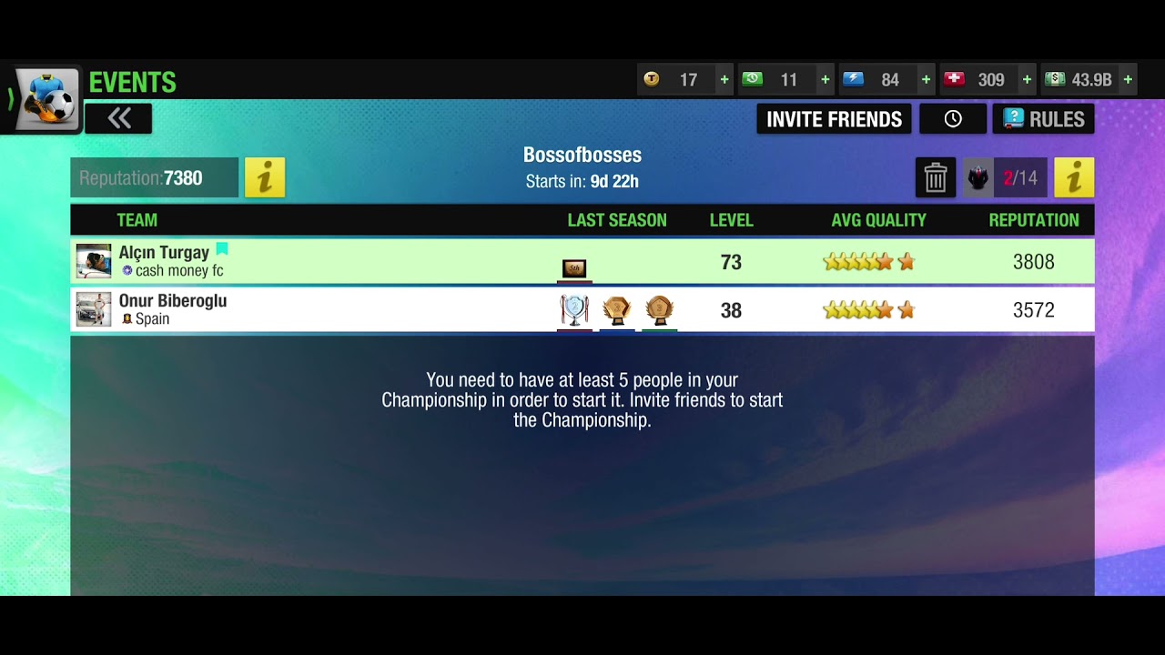 Hello Top Eleven Managers Join Us On A Friendly Championship Code: #01EP6Q