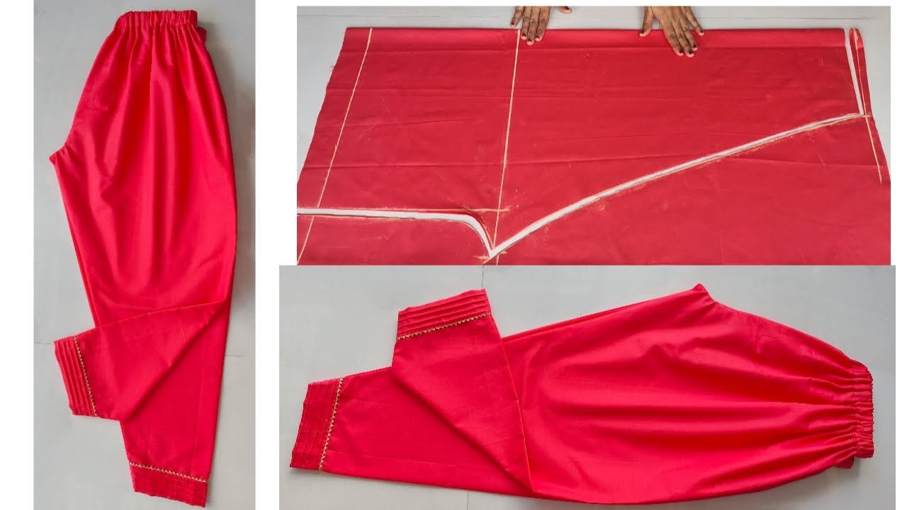 S,M, L, XL Size Pant Trouser Cutting and stitching | Very Easy Pant cutting and stitching