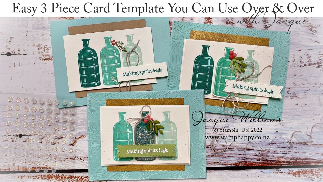 Easy 3 Piece Card Template You Can Use Over and Over!