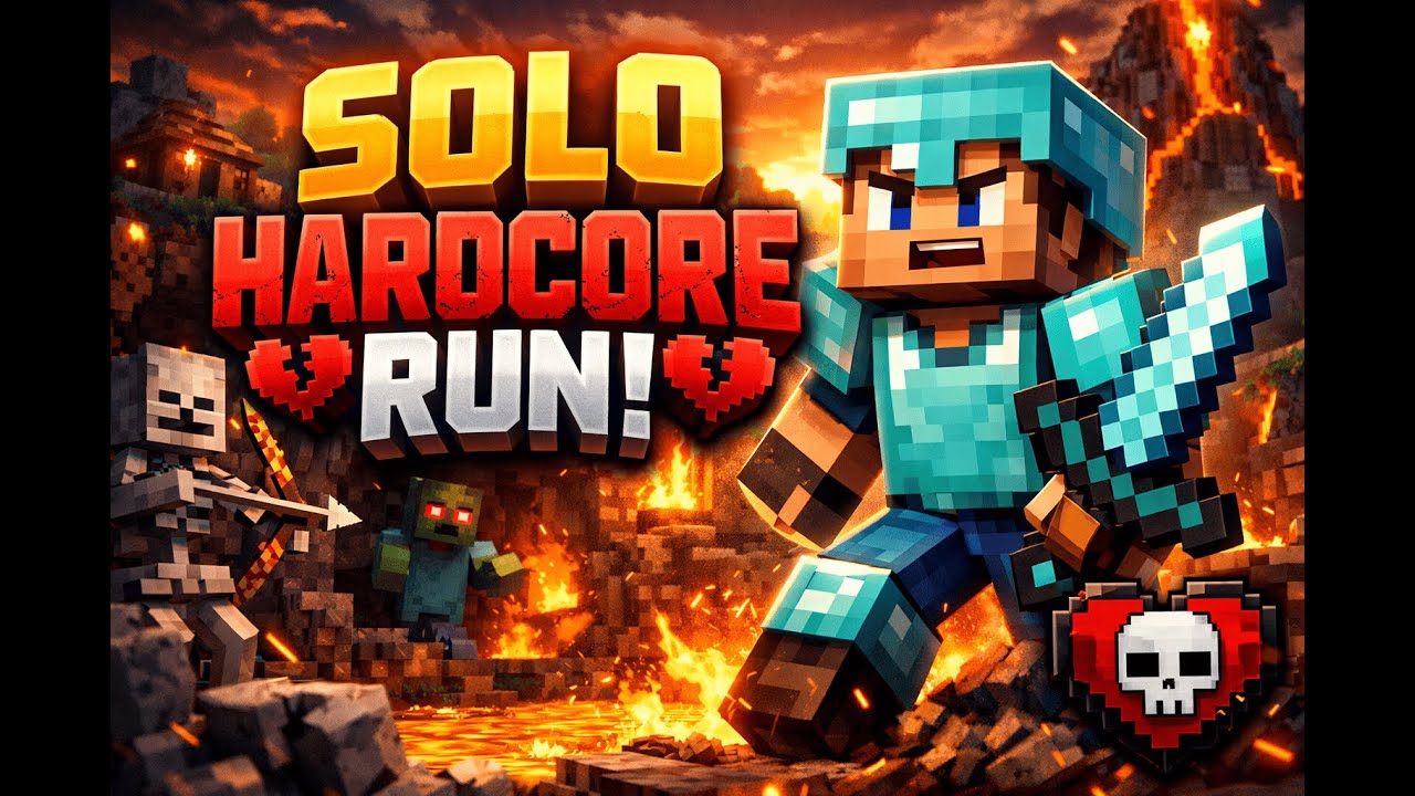 MINECRAFT SOLO HARDCORE RUN #minecraft #live #minecraftsurvival #minecrafthardcore #letsplay
