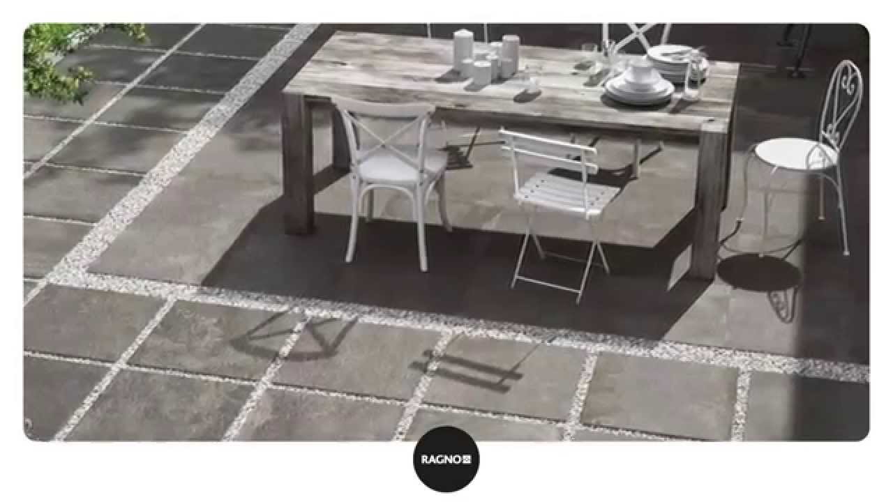 Posa a secco su ghiaia, gres 20 mm - Dry laying on gravel, stoneware 20 mm