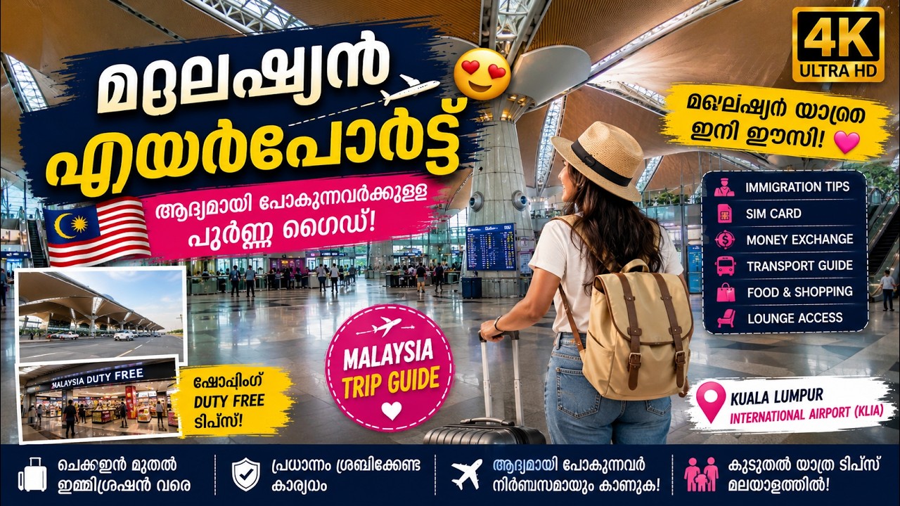മലേഷ്യൻ എയർപോർട്ട് കണ്ടാലോ 🥰 Malaysia Trip Guide 