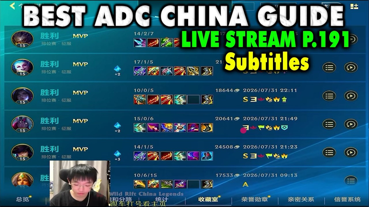 Wild Rift China Best ADC - High Elo Gameplay | 8 Best Carry Picks Guide Subtitles