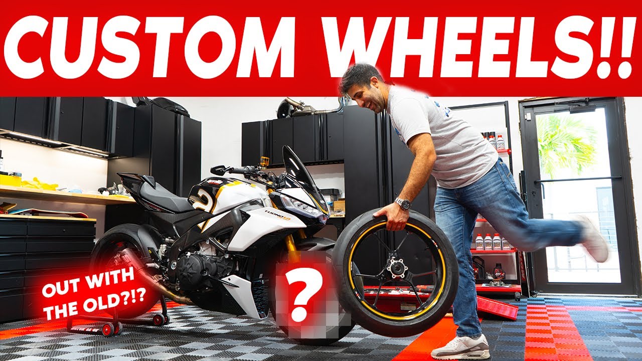 PAINTED Lightweight WHEELS for our Aprilia Tuono V4 1100 Factory