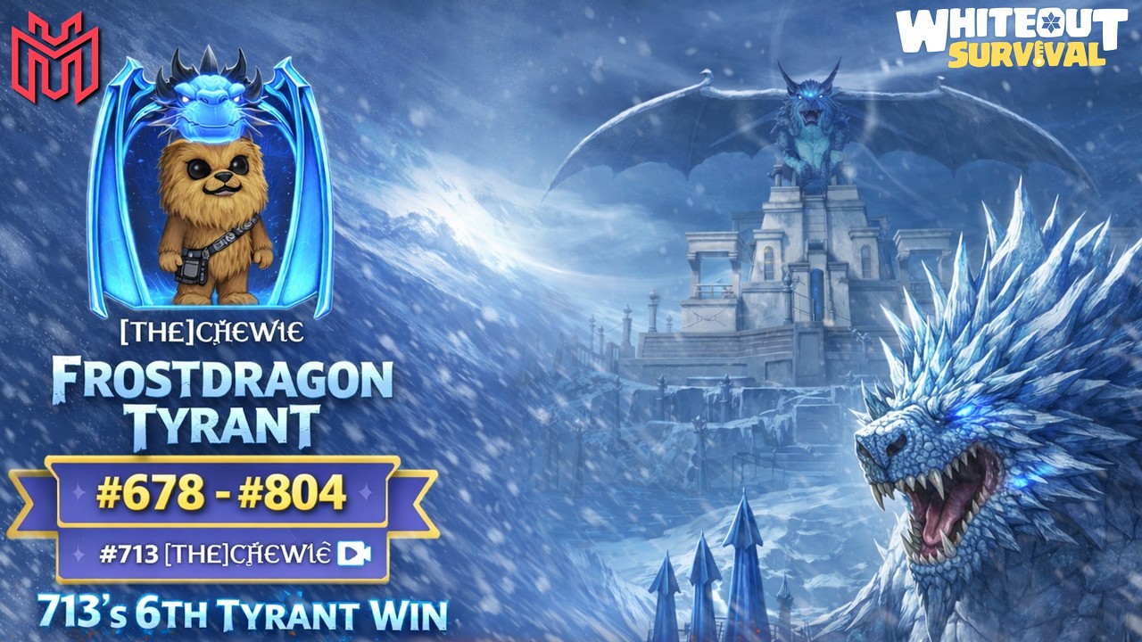 ƇӇЄŴƖЄ🐉713's 6TH Frostdragon Tyrant Win🐉Zone 8 (#678-804)🏰Whiteout Survival Mukbang+🍲❄️Live Stream 🎮