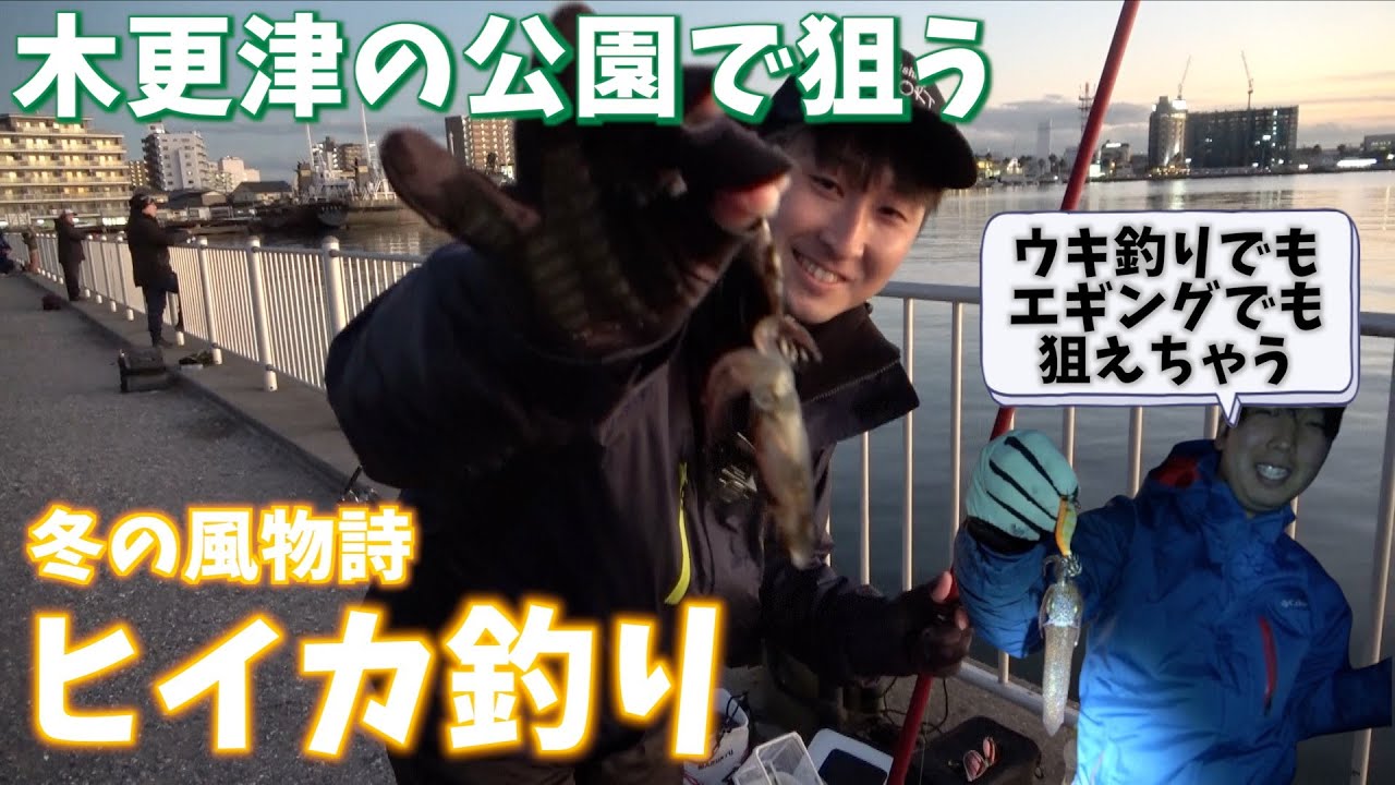 木更津の公園から狙う！冬の風物詩ヒイカ釣り！