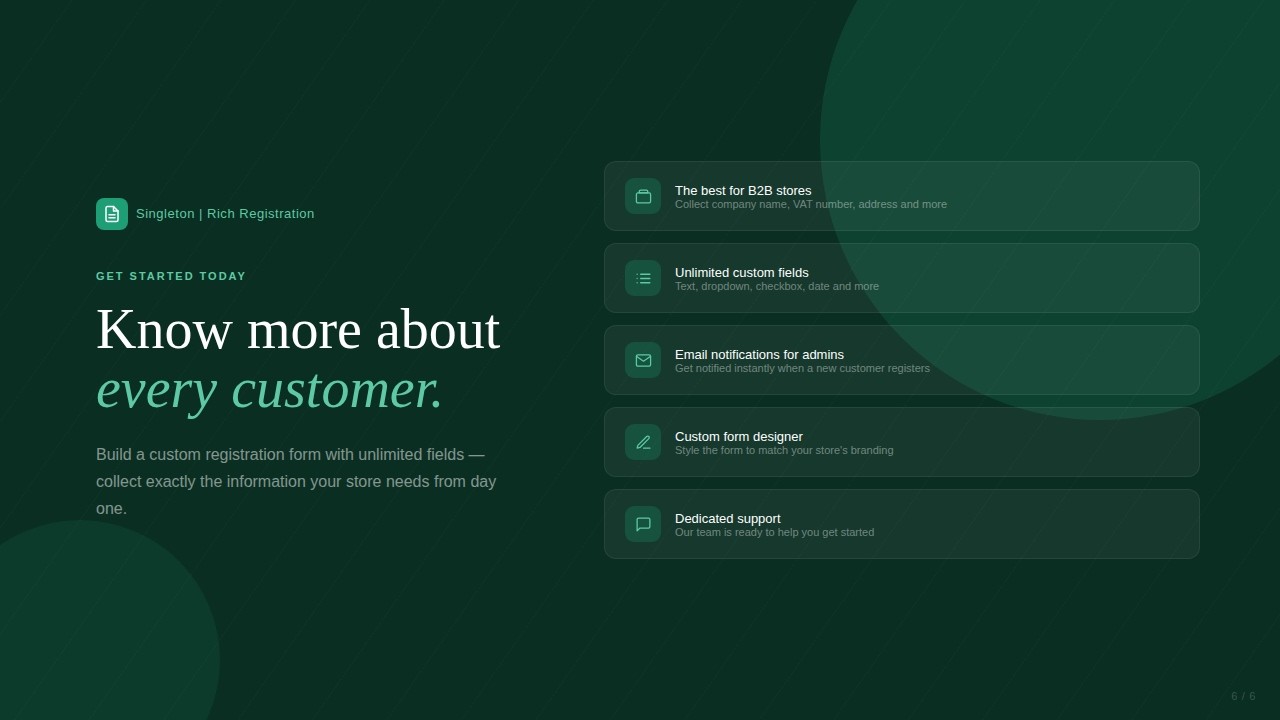 Create a Custom Registration Form with Unlimited Fields on Shopify