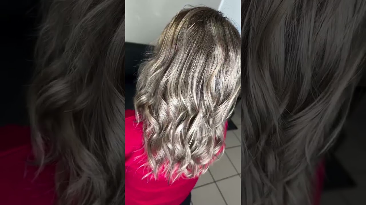 Ridicare de blayage si vopsit de radacina pt a acoperi firele albe 🤍 #balayage #balayagebucuresti