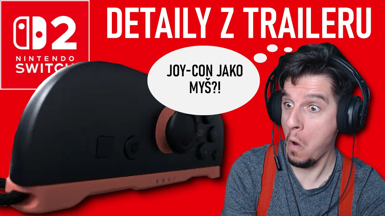 Nabídne Nintendo Switch 2 myš? Rozebírám trailer a výkon