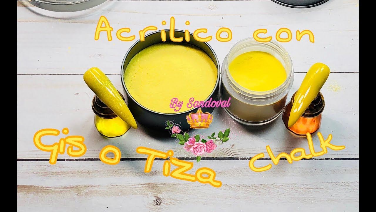 #Creando Acrilico #Amarillo 💛💛 con #Gis (Tiza, Chalk)